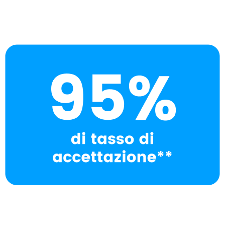 95% di tasso di accettazione